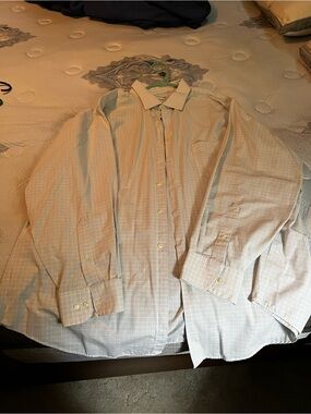 Men's Light Blue Check Dress Shirt